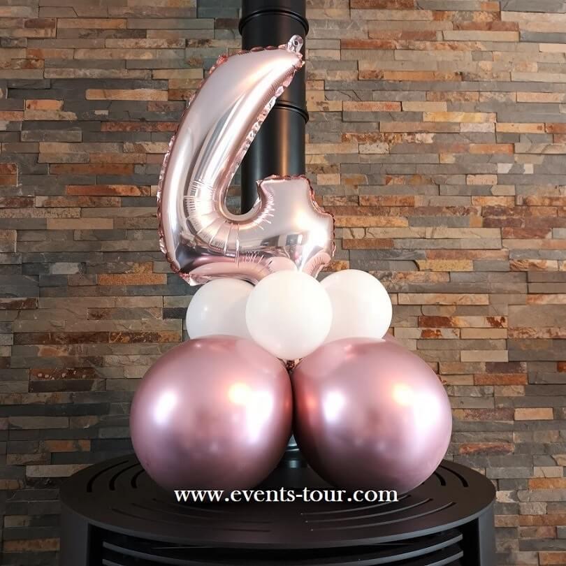 Decoration ballon latex chrome rose gold