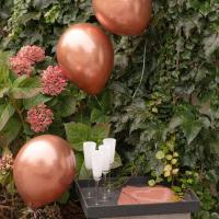 Decoration ballon metallise 30cm latex cuivre