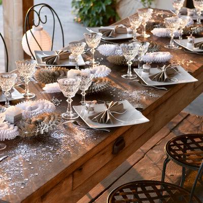 Decoration hivernal blanche