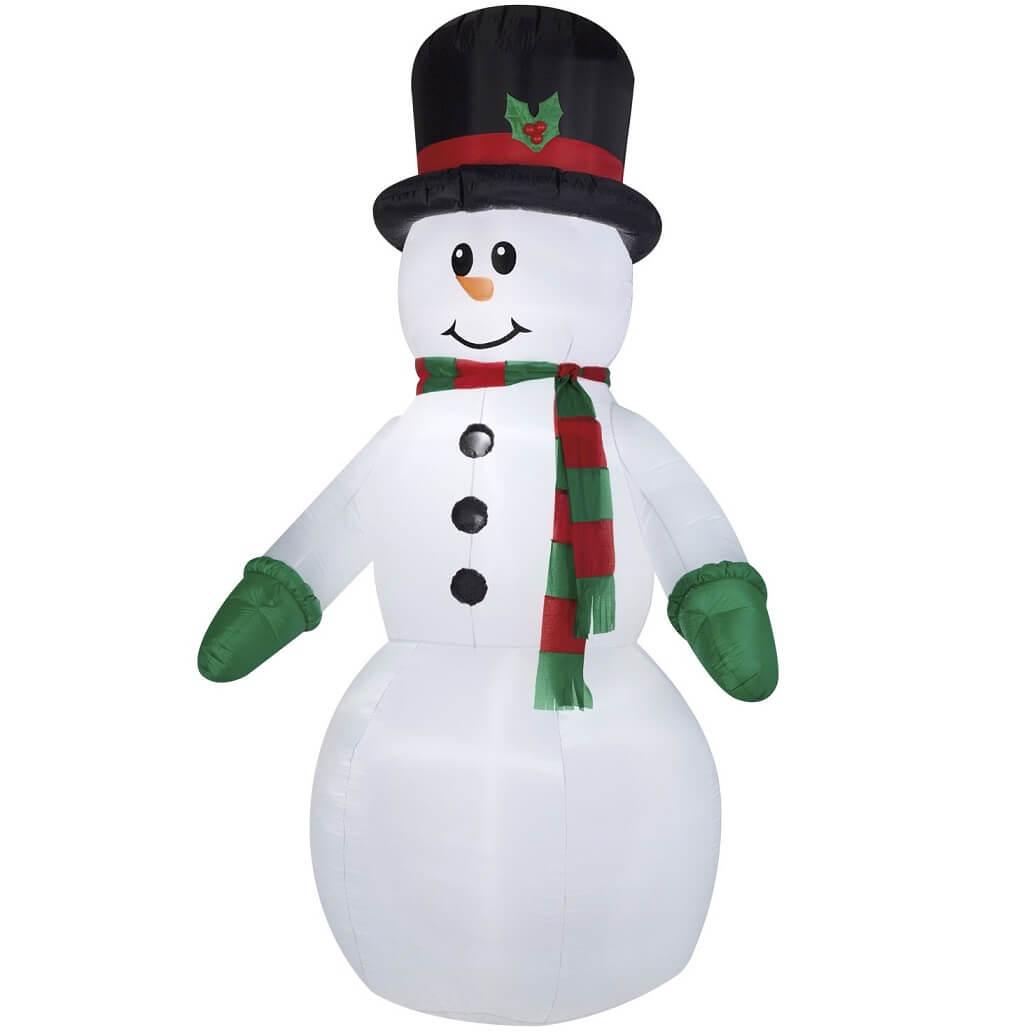 Bonhomme de neige lumineux gonflable géant pour Noël extérieur