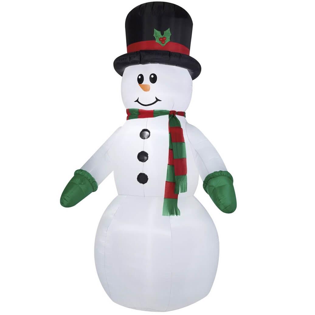 Decoration bonhomme de neige gonflable et lumineux 4 leds 240cm