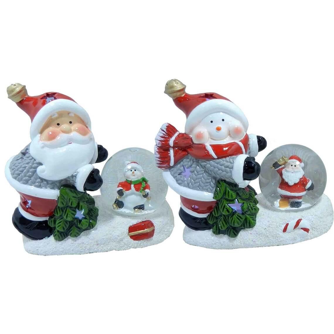 Decoration boule a neige lumineuse de noel