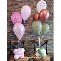 Decoration bouquet de ballon helium olive cuivre rose gold bonbon