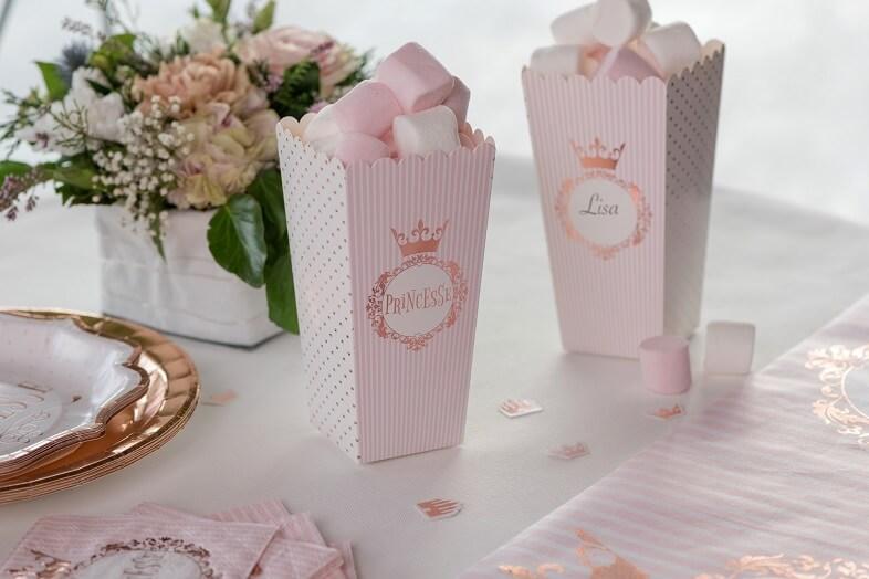 Decoration candy bar anniversaire princesse rose gold