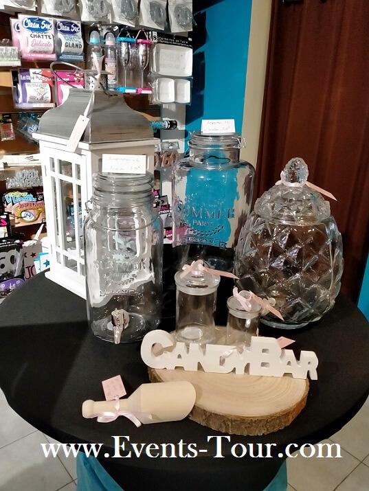 Decoration candy bar avec lettre en bois