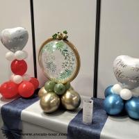 Decoration chemin de table bleu marine