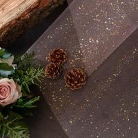 Decoration chemin de table en rose gold et tulle paillete
