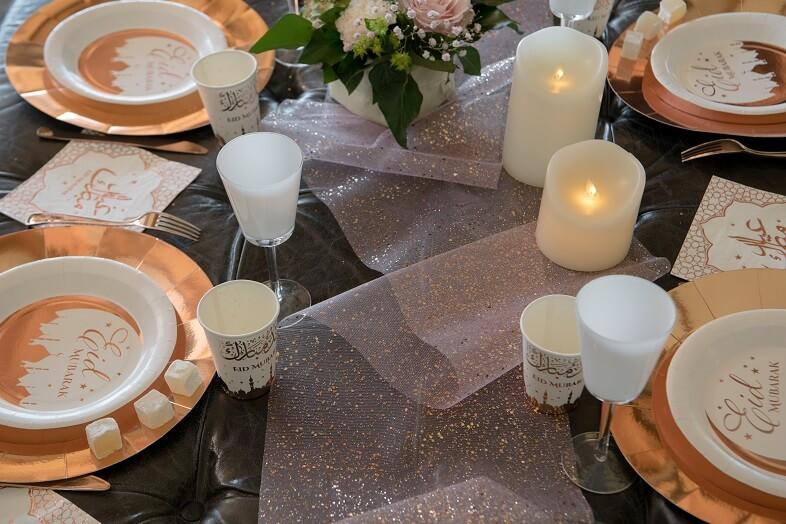 Chemin de table Airlaid rose gold prédécoupé (x1) REF/6809