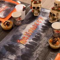 Decoration chemin de table halloween cimetiere