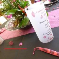 Decoration chemin de table in tisse rose fuchsia