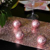 Decoration chemin de table sequins rose gold