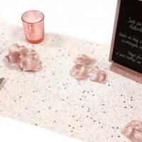 Decoration chemin de table tulle paillete rose gold