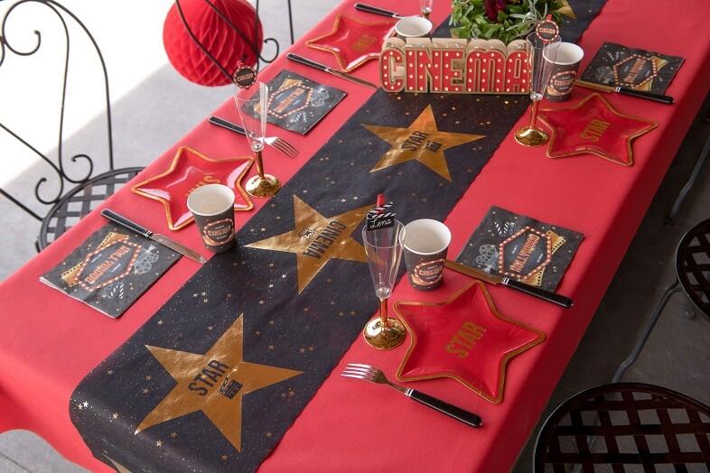 Decoration cinema avec serviette de table