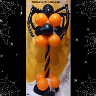 Décoration d'une jolie colonne en ballons pour la fête d'Halloween REF/PES-338