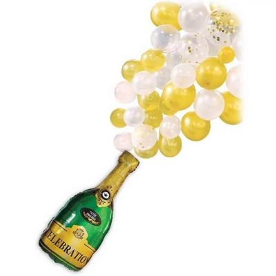 Decoration de fete ballon champagne dore or