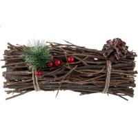 Decoration de noel avec fagot en bois