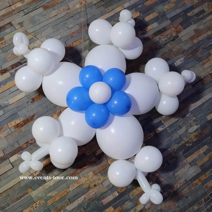 Decoration de noel flocon de neige en ballon latex