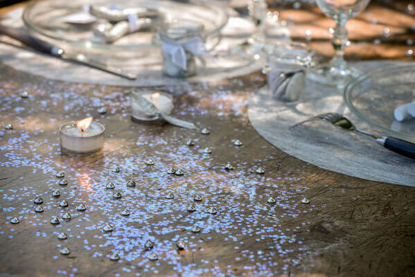 Decoration de pailette blanche