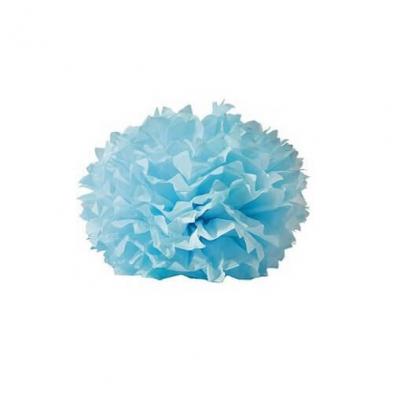 Decoration de salle a suspendre boule crepon bleu turquoise