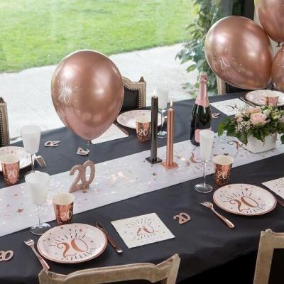 Ballon elegant anniversaire 60 ans rose gold 30cm