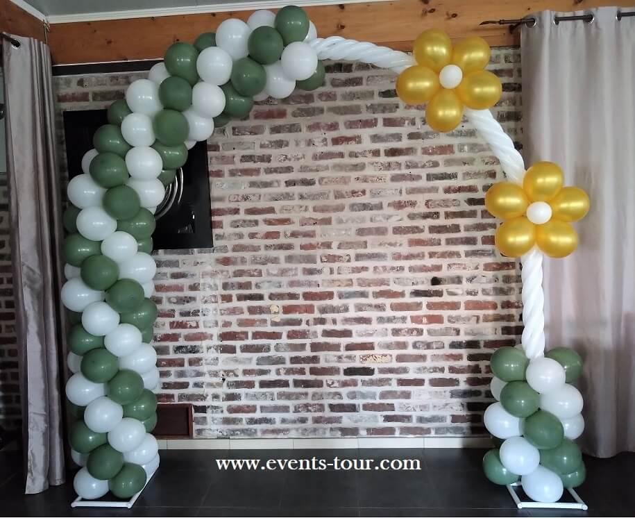 Arche de Ballons Décoration Anniversaire Baby Shower - Vert Olive 130  Ballons - Vert 