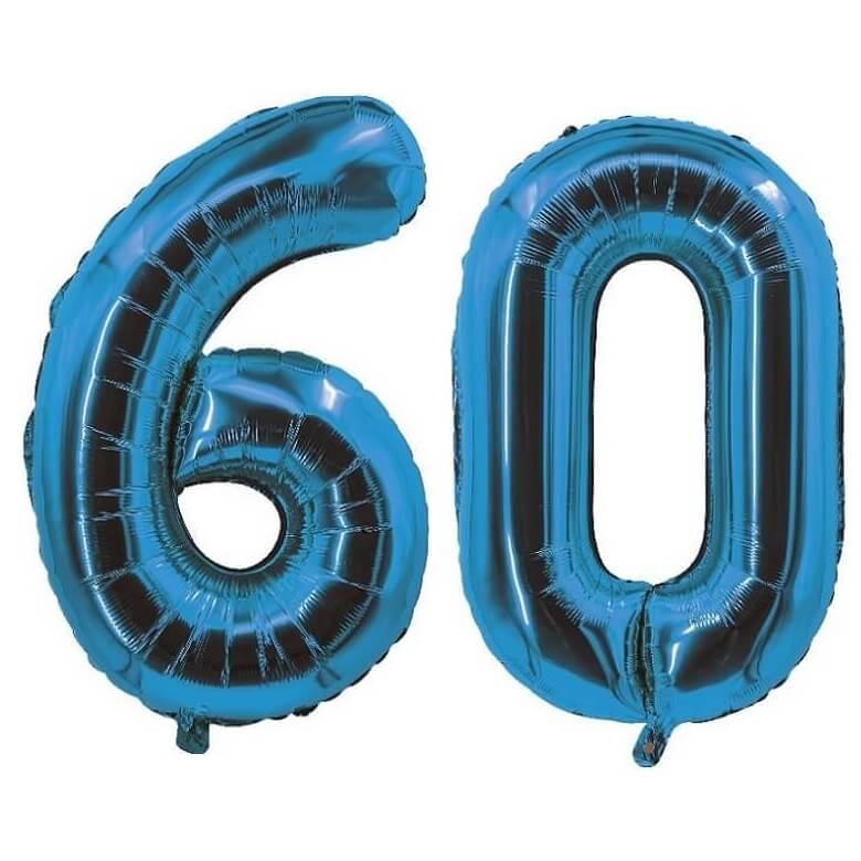 Ballon chiffre bleu mat pour décoration d'anniversaire