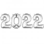 Ballon aluminium nouvel an argent métallisé 2022 (x1) REF/BA3000