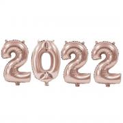 Ballon aluminium nouvel an rose gold métallisé 2022 (x1) REF/BA3000