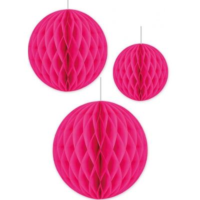 Decoration de salle avec suspension boule fuchsia