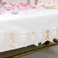 Decoration de salle baby shower rose
