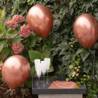 Decoration de salle ballon latex metal cuivre