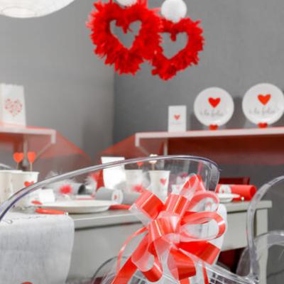 Decoration voiture mariage rouge