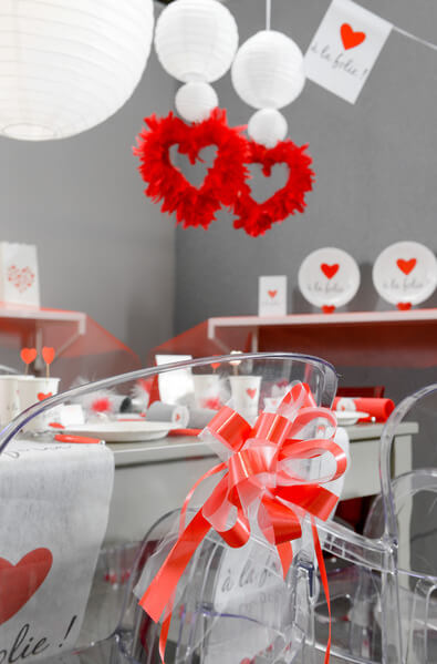Decoration de salle mariage rouge
