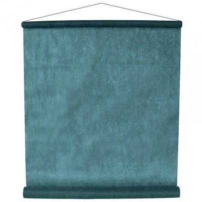 Decoration de salle tenture bleu canard