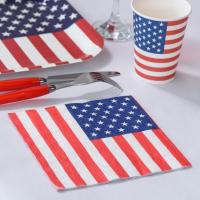 Decoration de table amerique avec serviette