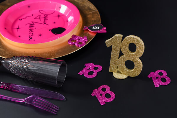 Decoration de table anniversaire 18ans