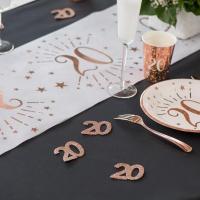 Decoration de table anniversaire 30ans avec confettis paillete