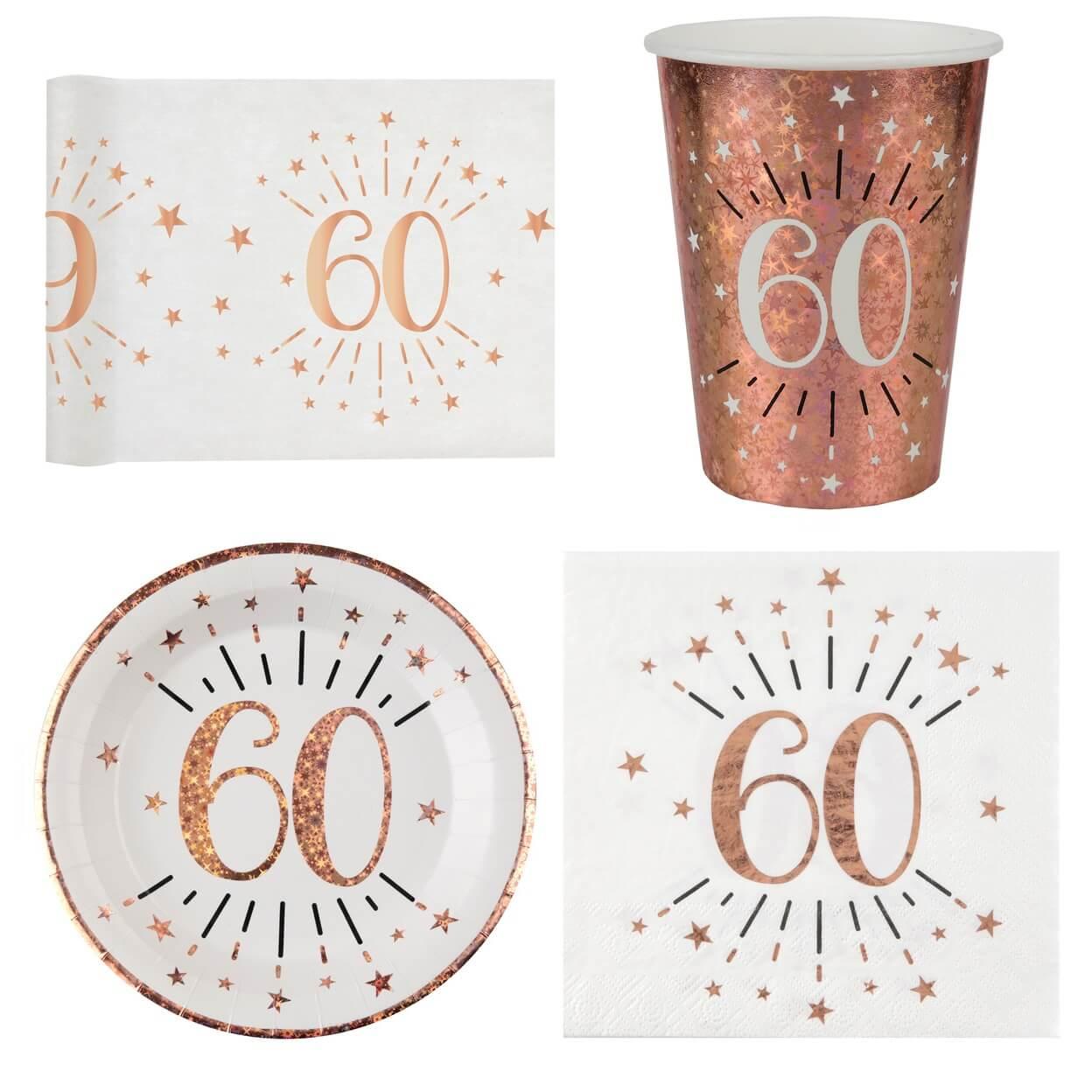 Kit anniversaire fuchsia 60 ans-déco anniversaire