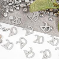 Decoration de table anniversaire argent 20 ans