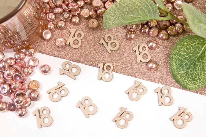 Decoration de table anniversaire rose gold 18 ans