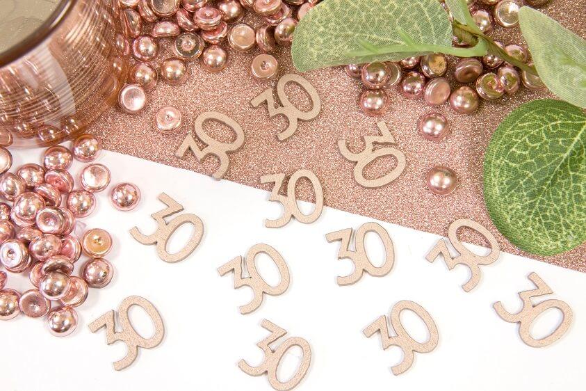 Decoration de table anniversaire rose gold 30 ans