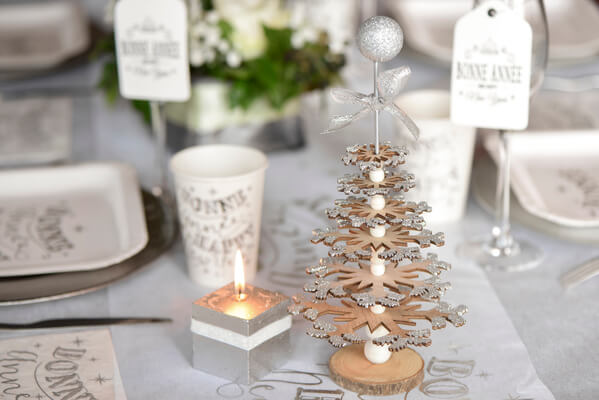 Decoration de table argent 5