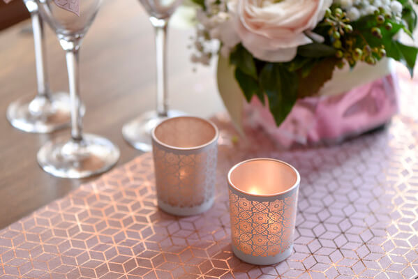 Decoration de table argentee