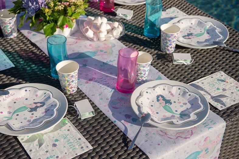 Decoration de table assiette sirene
