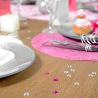 Decoration de table avec diamant transparent