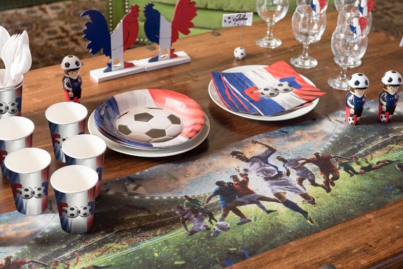 Decoration de table avec gobelet tricolore france