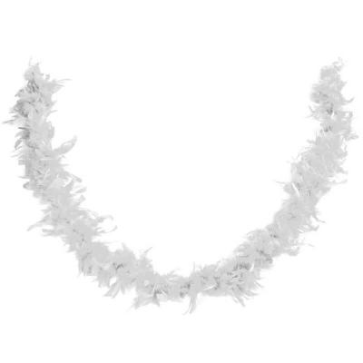 Decoration de table avec guirlande plumes boa blanche