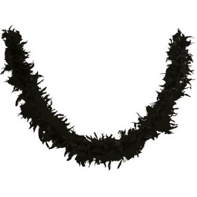 Decoration de table avec guirlande plumes boa noire
