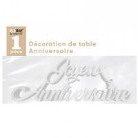 Decoration de table avec lettre blanche joyeux anniversaire