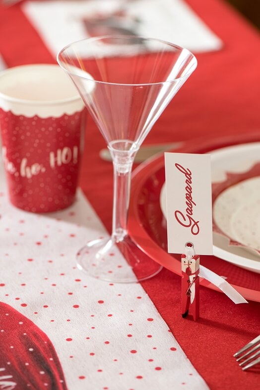 Decoration de table avec marque place blanc